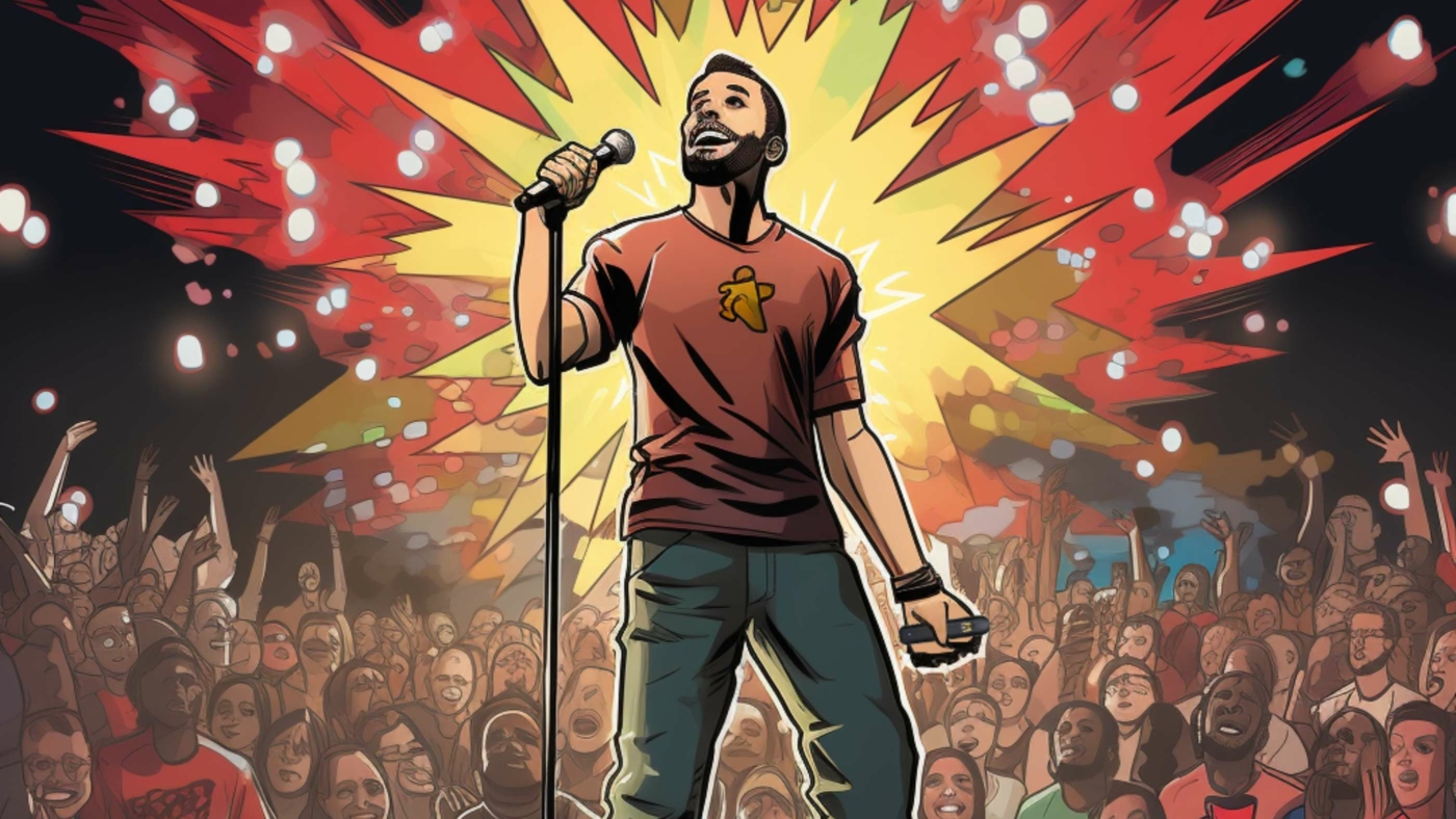 Delta 8: The Next Big Thing In Cannabis 4 Indacloud. A Man On Stage Promoting Delta 8 Comic Style 51217A4B 79A6 41E8 95Ad Bccd1Edc4297