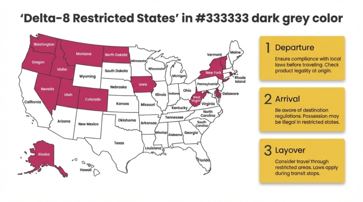 Flying With Delta-8 In 2026: Legality, Guidelines, And Tips For Travel 1 Delta-8 Banned States Map