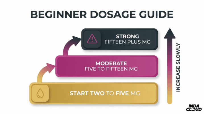 What Is A Delta-9 Thc High Like? Effects, Benefits, And Potential Risks 4 Beginner Thc Dosage Guide Showing Low, Moderate, And Strong Dosage Levels With Gradual Increase Recommendation