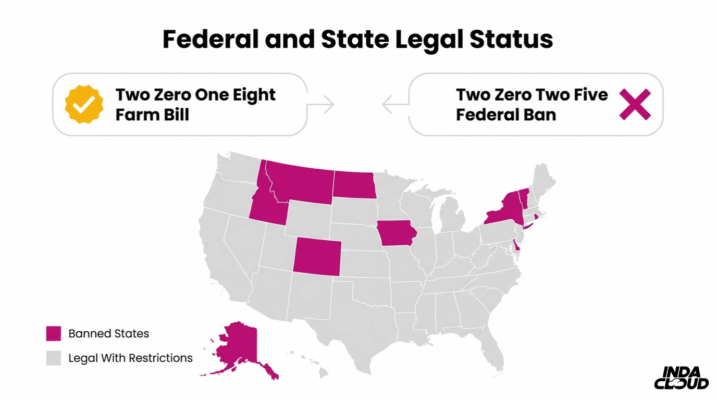 Thca Vs Delta 8: Key Differences, Effects, And What You Need To Know 4 Federal And State Legal Status Map For Thca And Delta 8 Showing Farm Bill Compliance Restrictions Banned States And Changing Legal Regulations